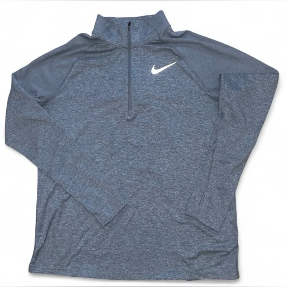 Nike Heather‎ Blue Quarter-Zip Top